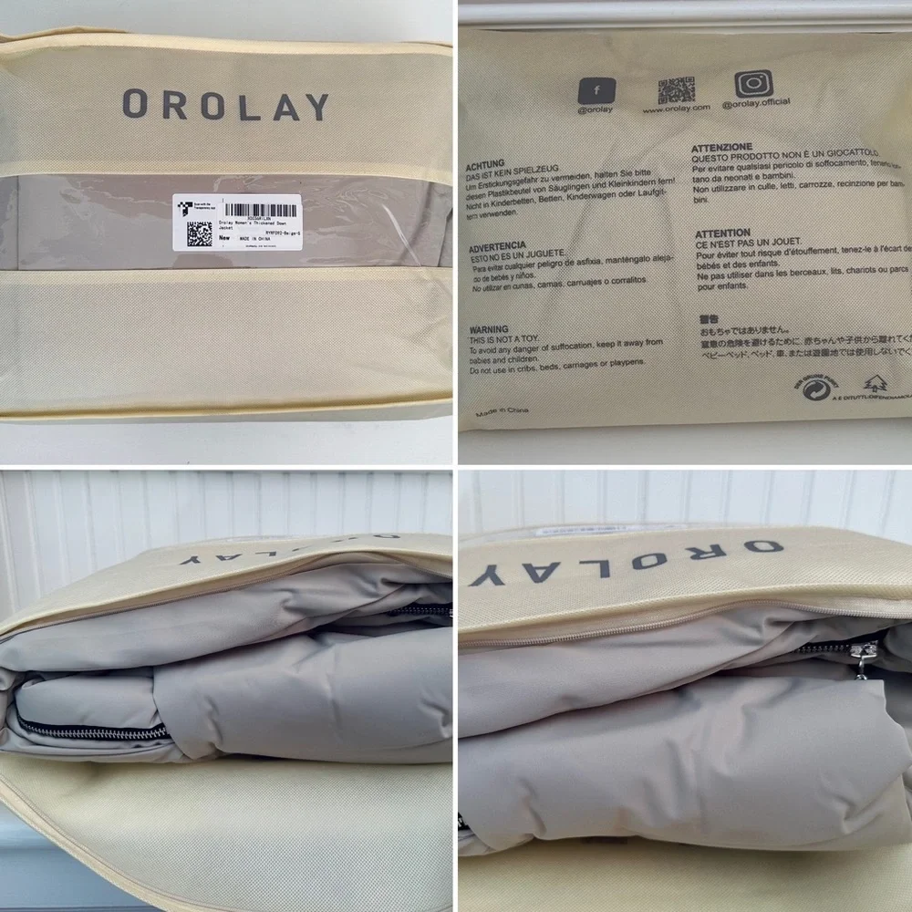 NWT Orolay Coat BEIGE SMALL Thickened Down Jacket Warm Coat UPDATED MODEL Womens - Picture 2 of 16